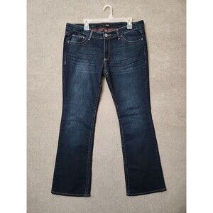 a.n.a. Bootcut Jeans Womens 33 16 Blue Dark Wash Cotton Stretch